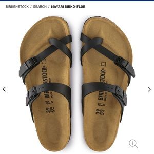 Birkenstock Mayari Black Birko-Flor sandals 37 new with box